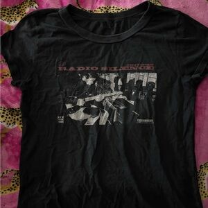 brandy melville radio silence shirt baby tee